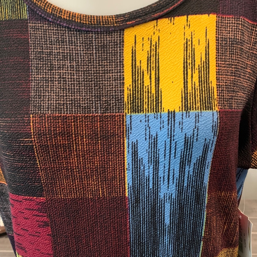 LuLaRoe Colorful Patchwork Midi Dress - Picture 5 of 5